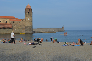 Collioure beach where we swam