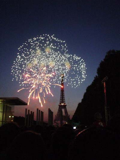 bastille day fireworks in Paris